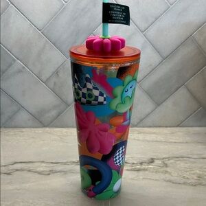 Starbucks Back to School 2025 Colorful Tumbler with Straw and Lid